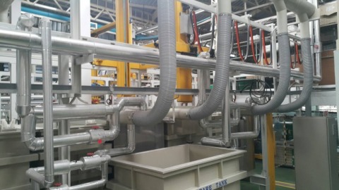 ติดตั้งไลน์ผลิตในโรงงาน